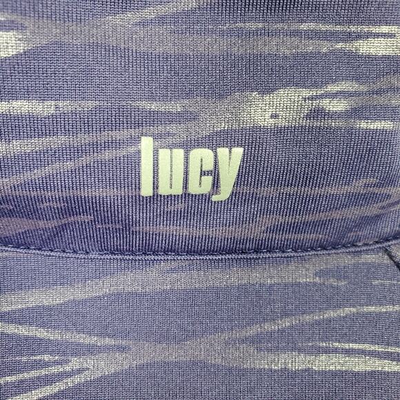 Lucy Full Zip Striped Purple Activewear Jacket M - Picture 4 of 7